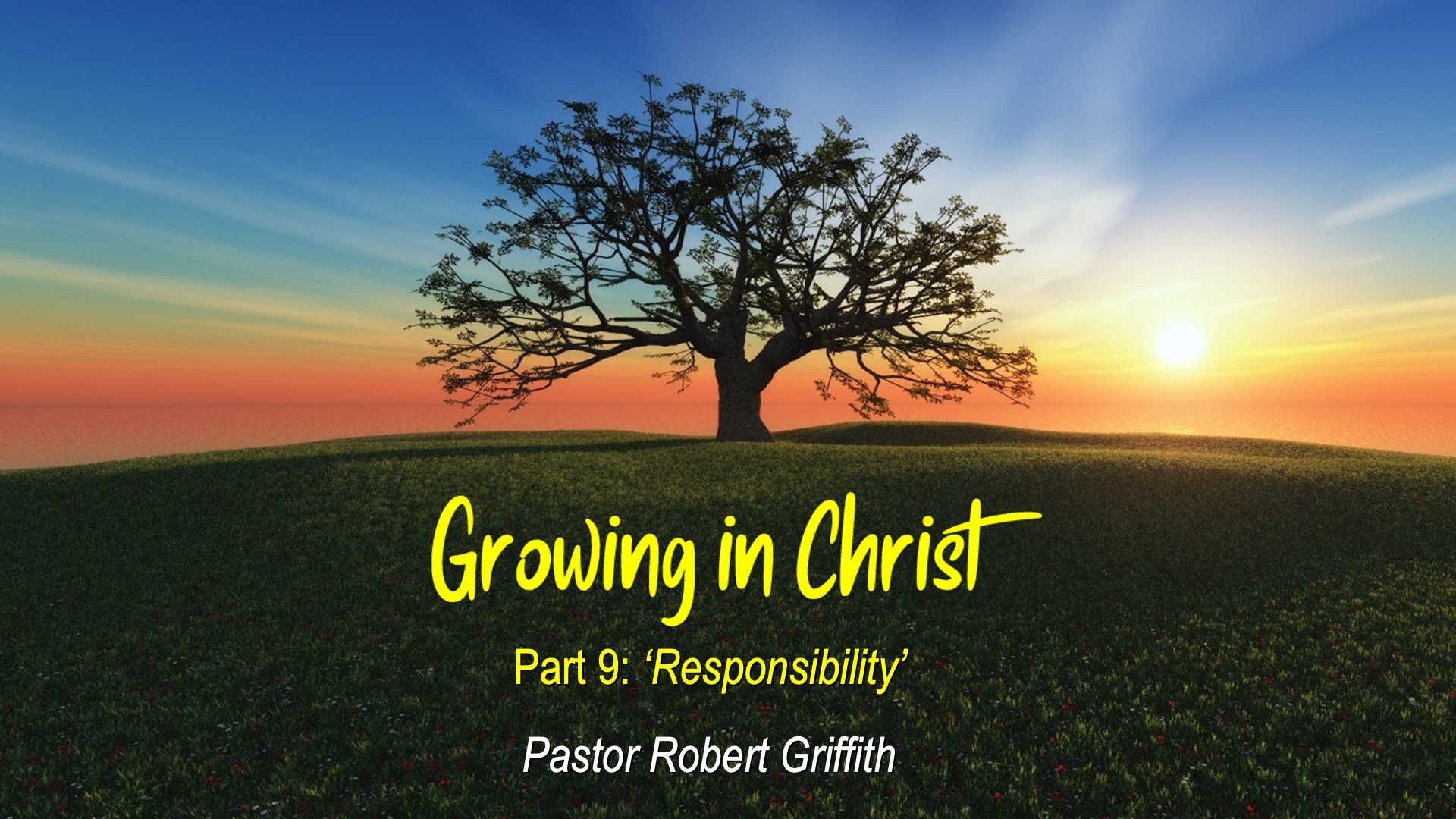 Growing in Christ (9)‘Responsibility’