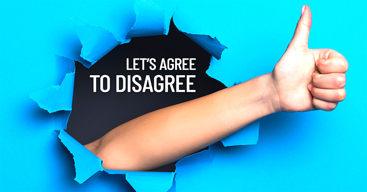 Let’s agree to disagree