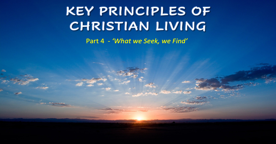 Key Principles (4)What we Seek, we Find